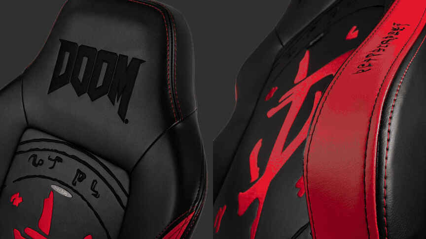 Ghế Gamer Noblechairs HERO DOOM Edition sử dụng chất liệu da PU cao cấp